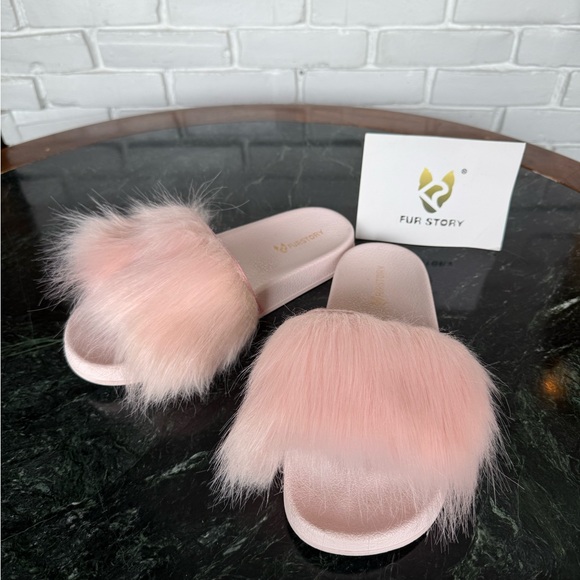 FUR STORY Fur Flip flop/slipper/sandal - Picture 4 of 7